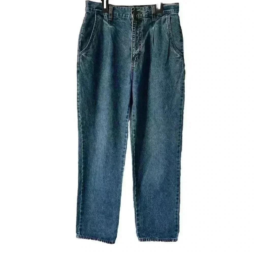 Vintage Bill Blass High Waisted Pleated Mom Jeans 90s